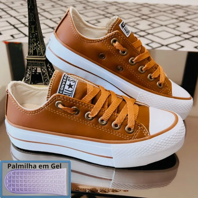 Foto de All Star Plataforma Couro Gel