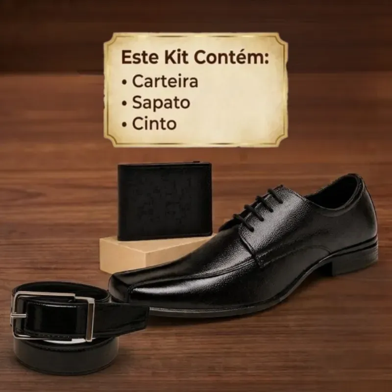 Foto de Kit 01 Sapato, Carteira e Cinto