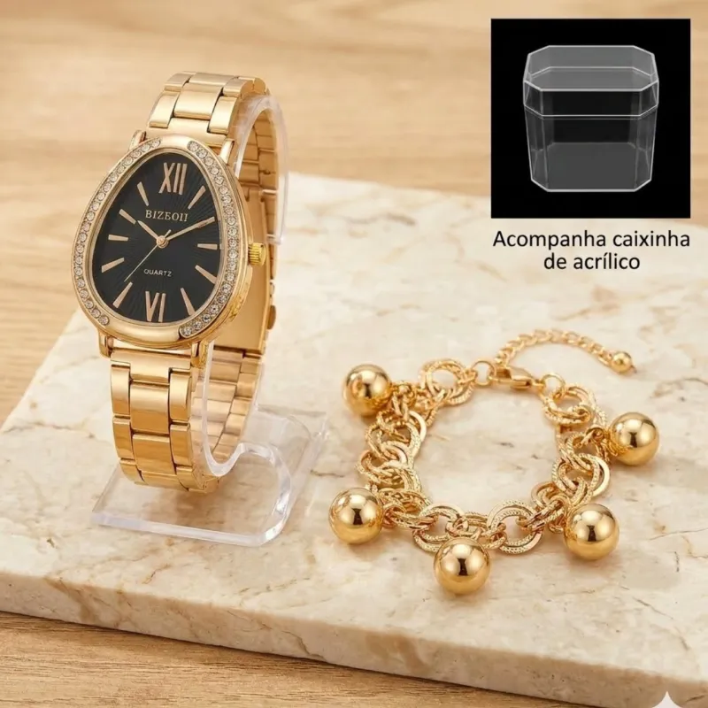Foto de Relógio Feminino + Pulseira