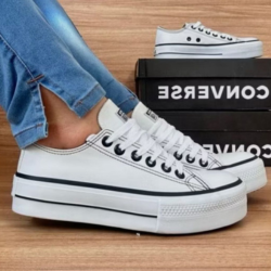 Foto de All Star Plataforma Couro Gel