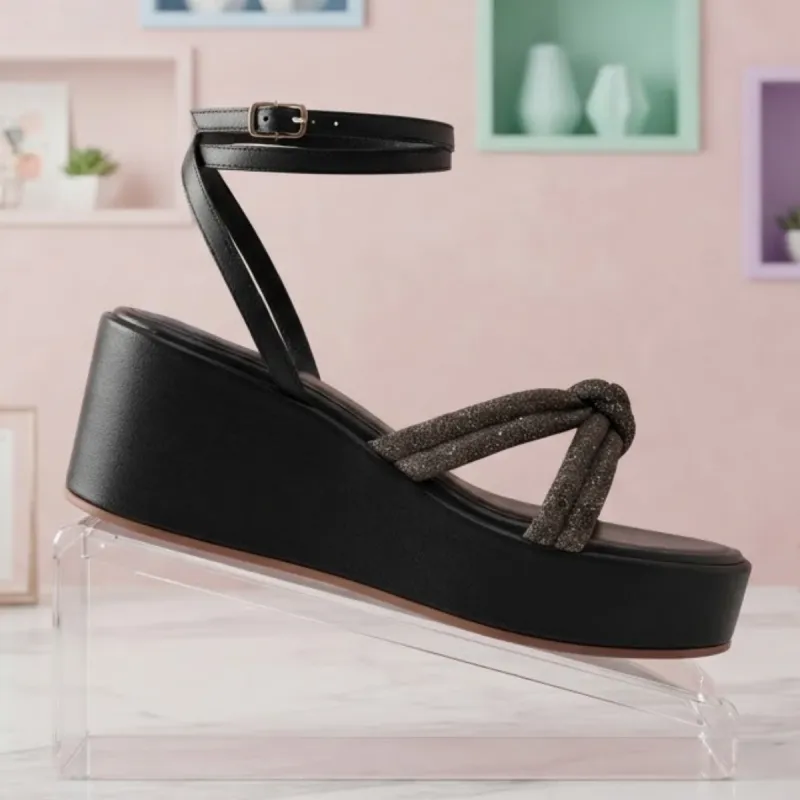 Sandália Plataforma Nó